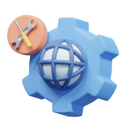 Netwok maintanance  3D Icon
