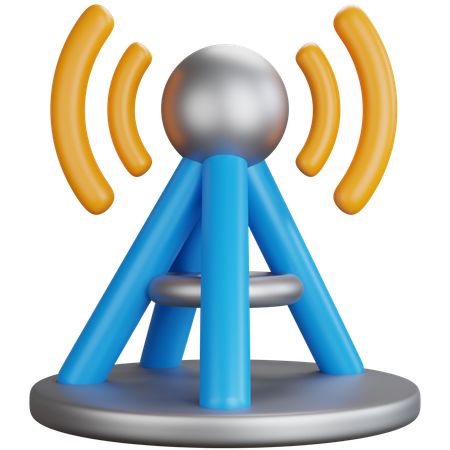 Network Antenna Tower  3D Icon