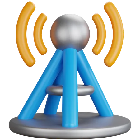Network Antenna Tower  3D Icon