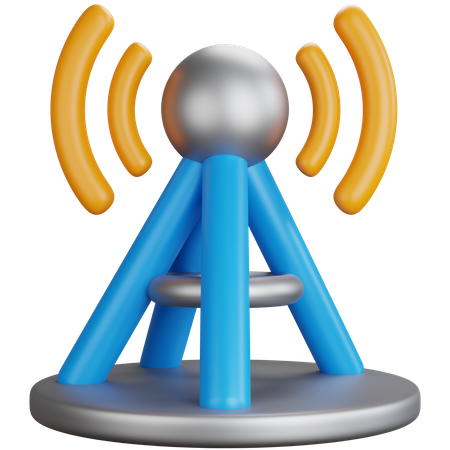 Network Antenna Tower  3D Icon