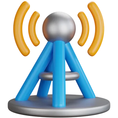 Network Antenna Tower  3D Icon