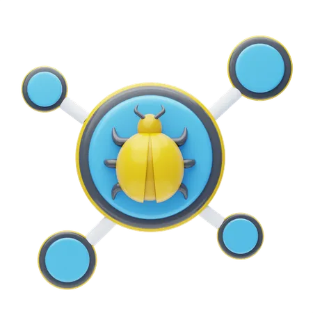Network Bug  3D Icon