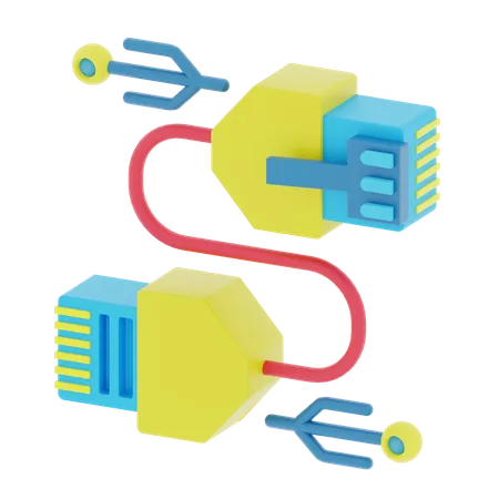 Network Cable  3D Icon