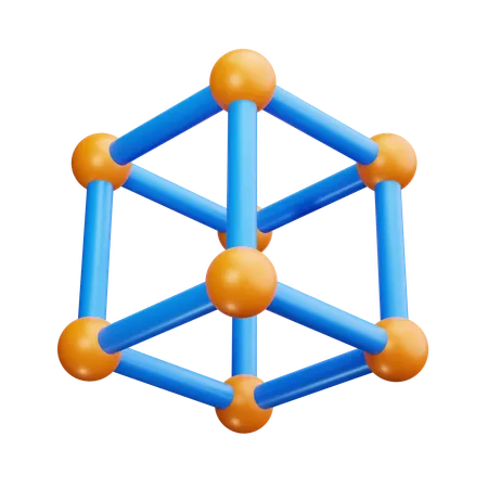Network Chart  3D Icon