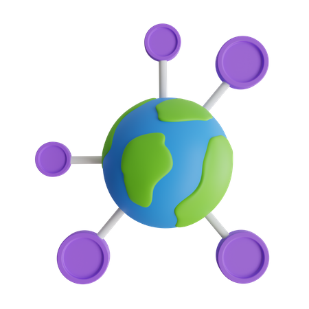 Network Chart  3D Icon