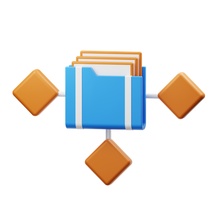 Network Chart  3D Icon