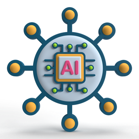 Network Chip  3D Icon