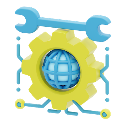 Network Configuration  3D Icon