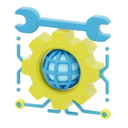 Network Configuration  3D Icon