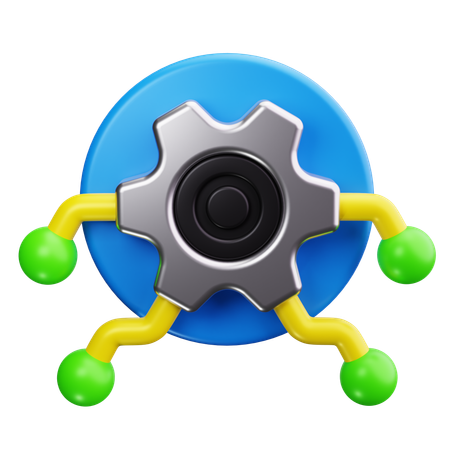 Network Configuration  3D Icon