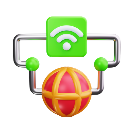 Network Connections  3D Icon