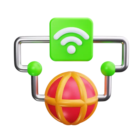 Network Connections  3D Icon