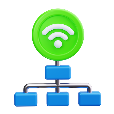 Network Diagram  3D Icon