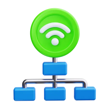 Network Diagram  3D Icon