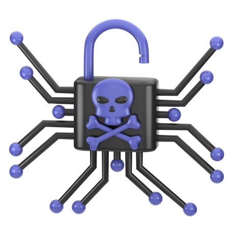Network Hacking  3D Icon