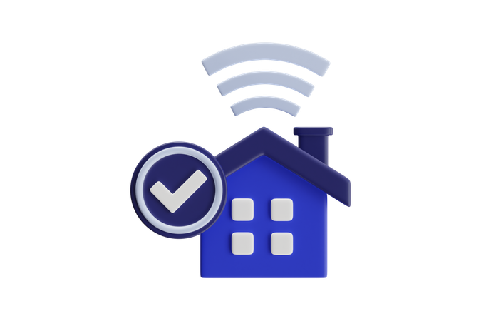 Network Home Checked  3D Icon