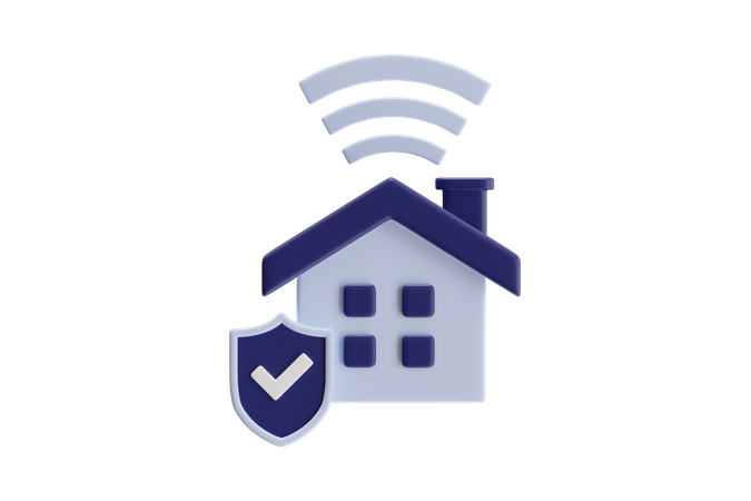 Network Home Protection  3D Icon