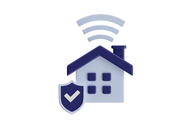 Network Home Protection  3D Icon