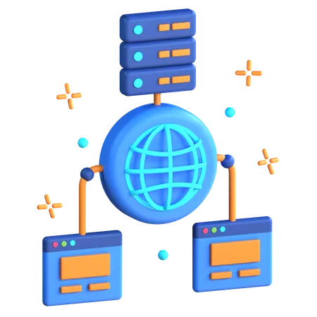 Network Infrastructure  3D Icon