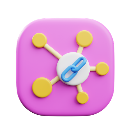Network Link  3D Icon
