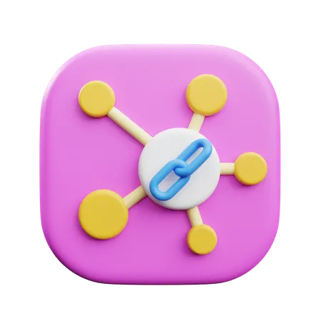 Network Link  3D Icon