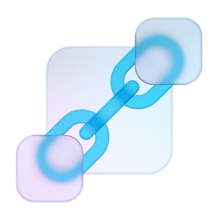 Network Link 3D Icon