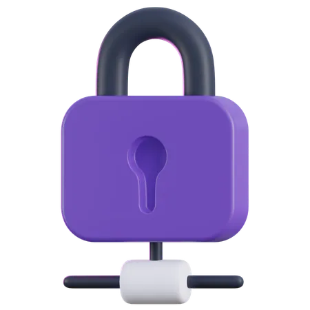 Network Lock  3D Icon