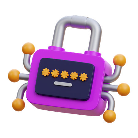 Network Lock  3D Icon