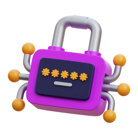 Network Security 3 D Render Icon Illustration 3D Icon