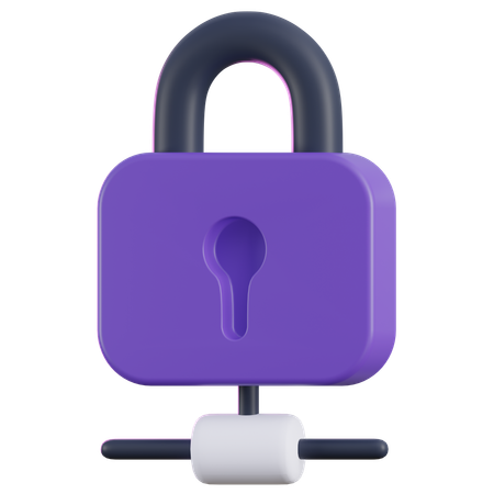 Network Lock  3D Icon