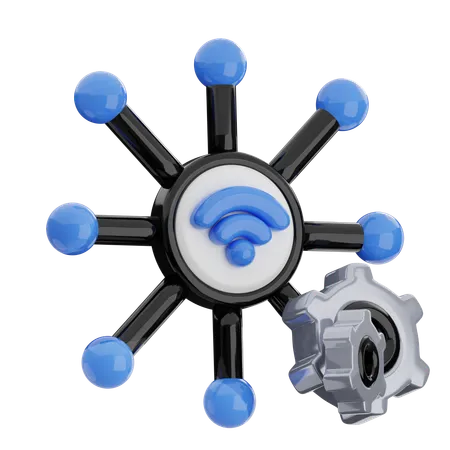 Network Maintenance  3D Icon