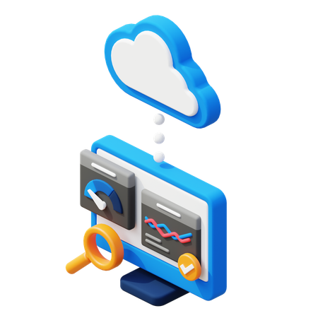 Network Monitoring  3D Icon