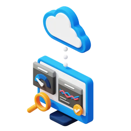 Network Monitoring  3D Icon