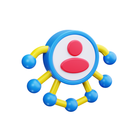 Network Node  3D Icon