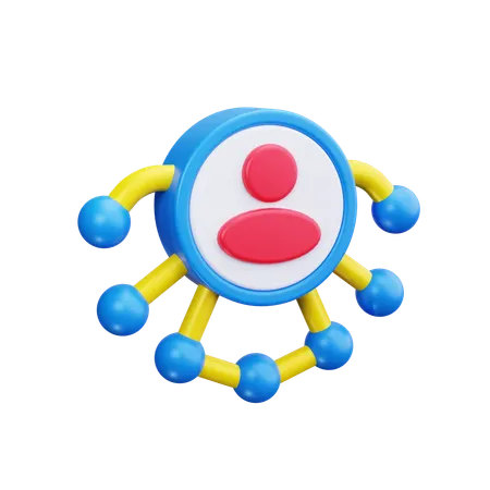 Network Node  3D Icon