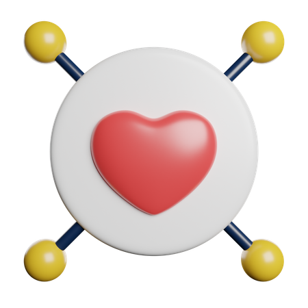 Network People Care  3D Icon