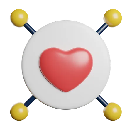 Network People Care  3D Icon