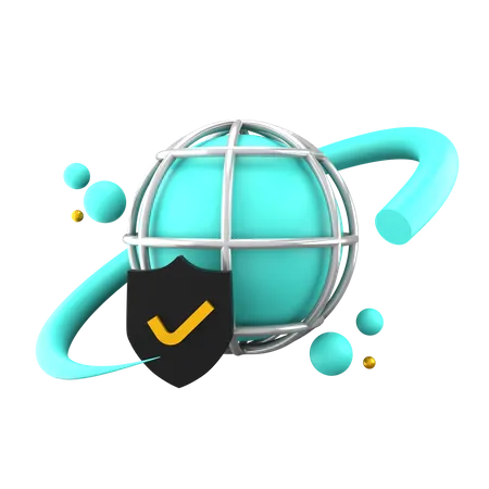 Network Protection  3D Icon