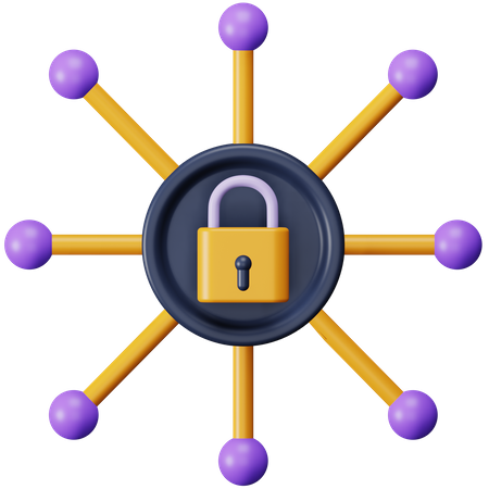 Network Safety  3D Icon