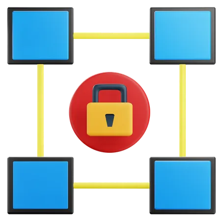Network Security  3D Icon
