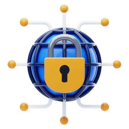 Internet Security 3 D Icon Network Security 3 D Icon 3D Icon