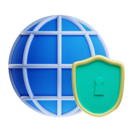 ネットワークセキュリティー  3D Icon