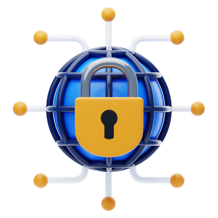 Network Security  3D Icon