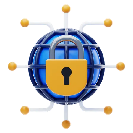 Network Security  3D Icon