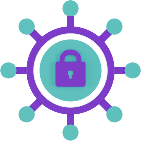 Network Security  3D Icon