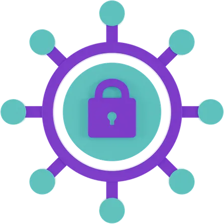 Network Security  3D Icon