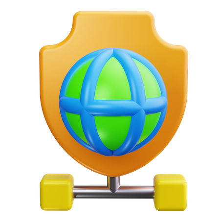 Network Security  3D Icon