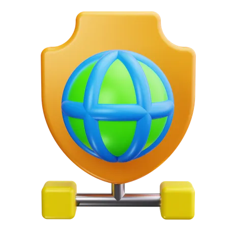 Network Security  3D Icon