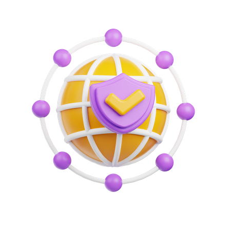 Network Security  3D Icon