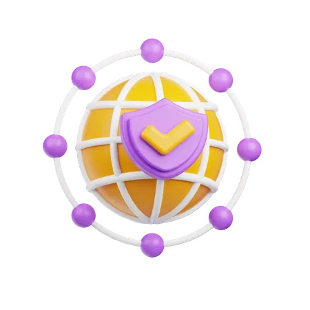 Network Security  3D Icon